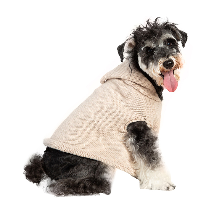Custom Made Dog Winter Clothing Puppier Knitted Hooded Jumpers Coats